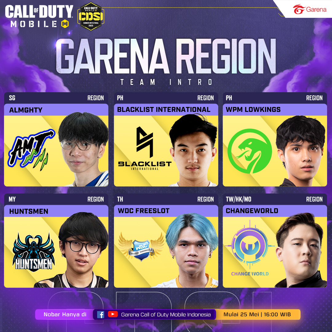 Tim Partisipan Garena Region di... - CODM Esports Indonesia