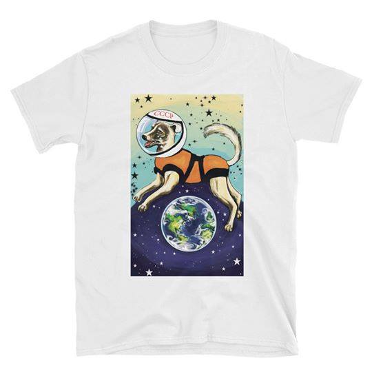T-shirt Laika Cane Spaziale CCCP Russia Sovietica 1957 &ndash; Maglietta Vintage Unisex M154