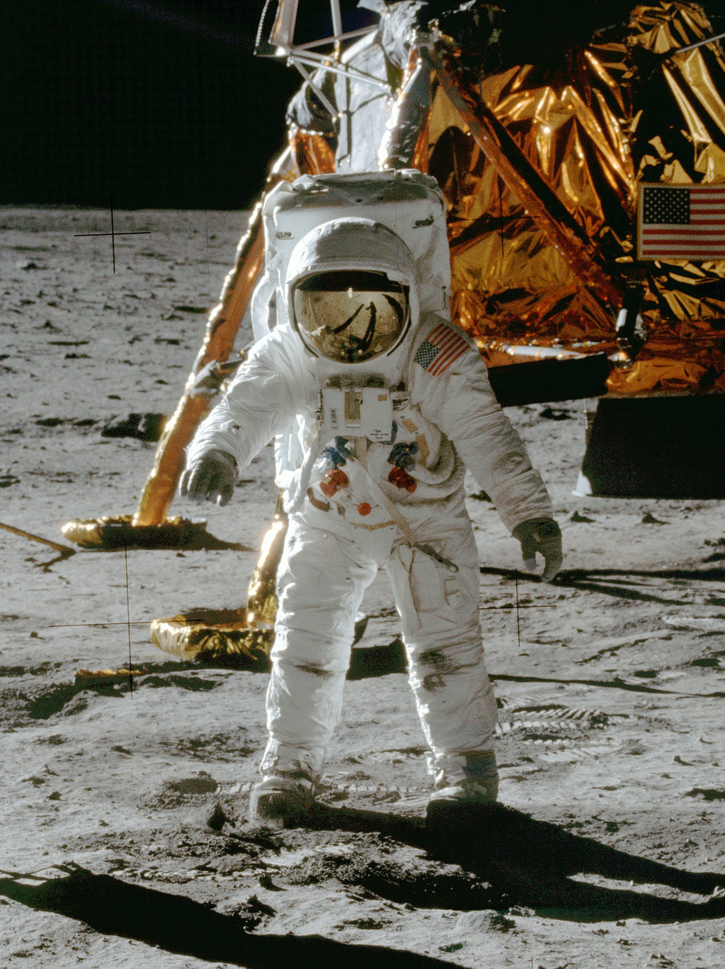 July 20, 1969 NASA photo AS11-40-5875 by Neil Armstrong.