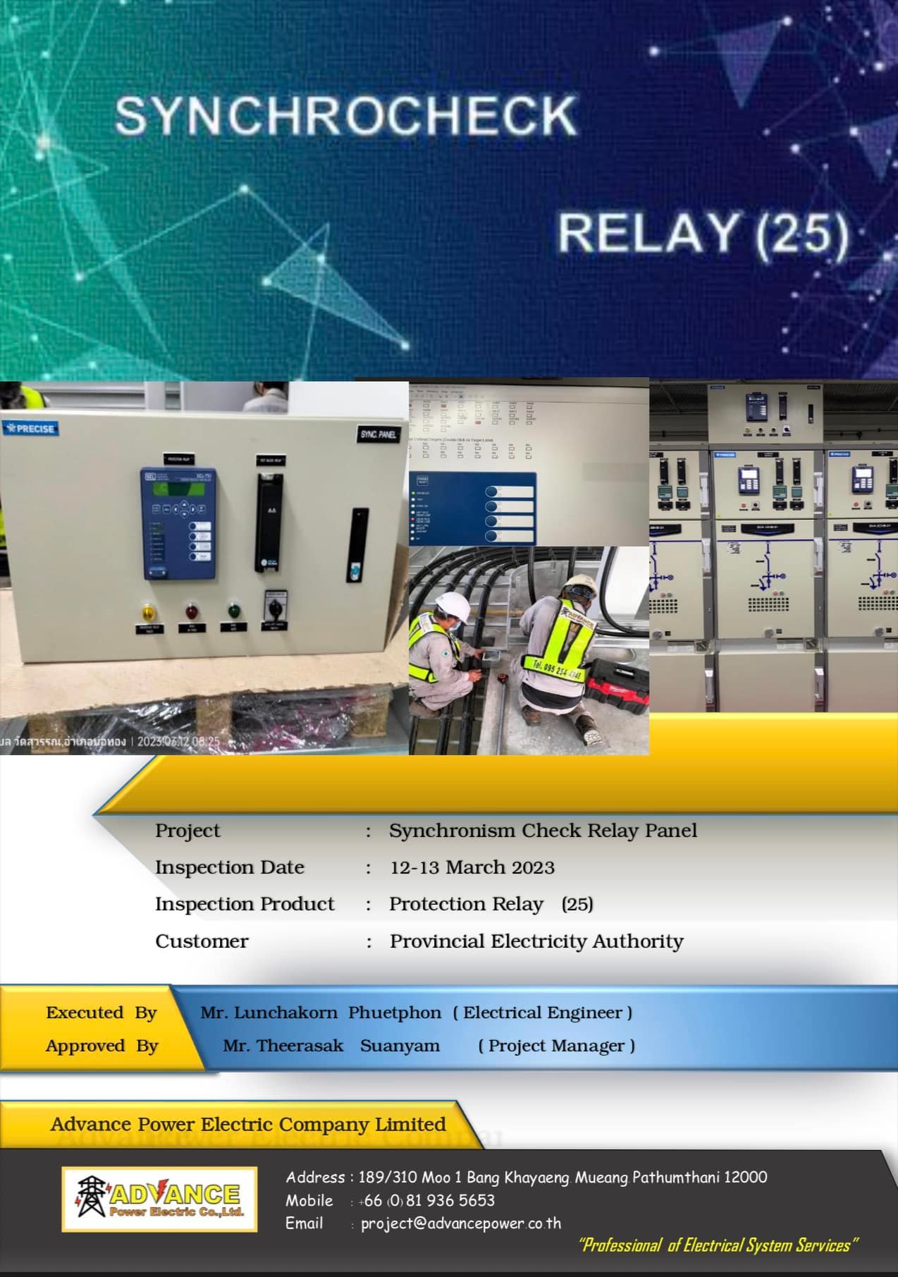 ⚡️⚡️Sync Check (25)... - Advance Power Electric Co.,Ltd. | Facebook