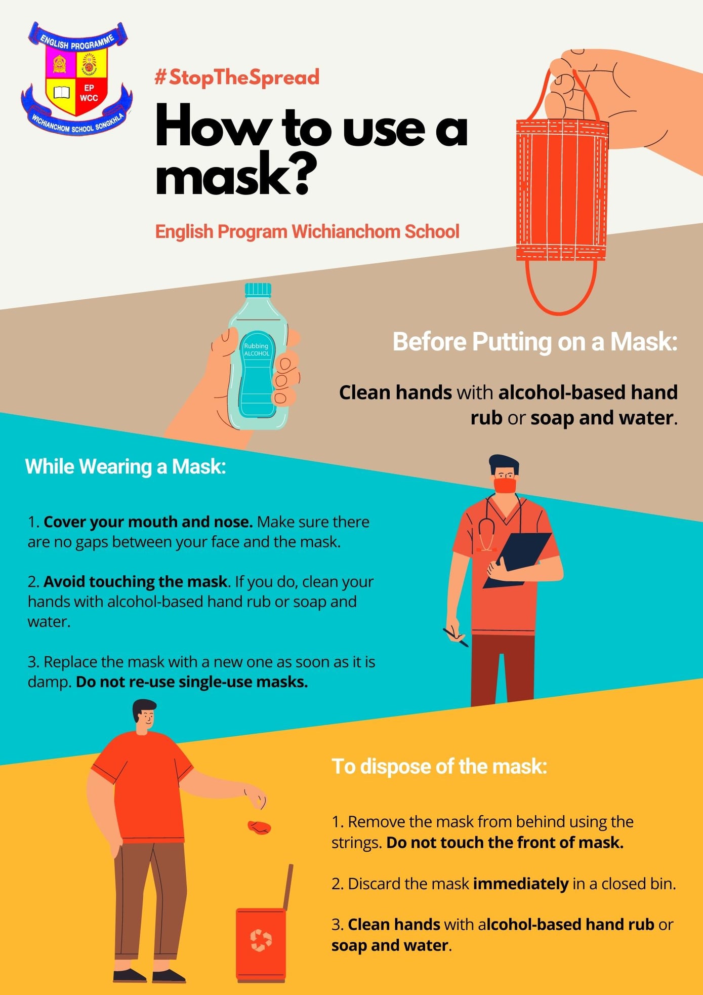 How to use a mask?... - English Program Wichianchom School | Facebook