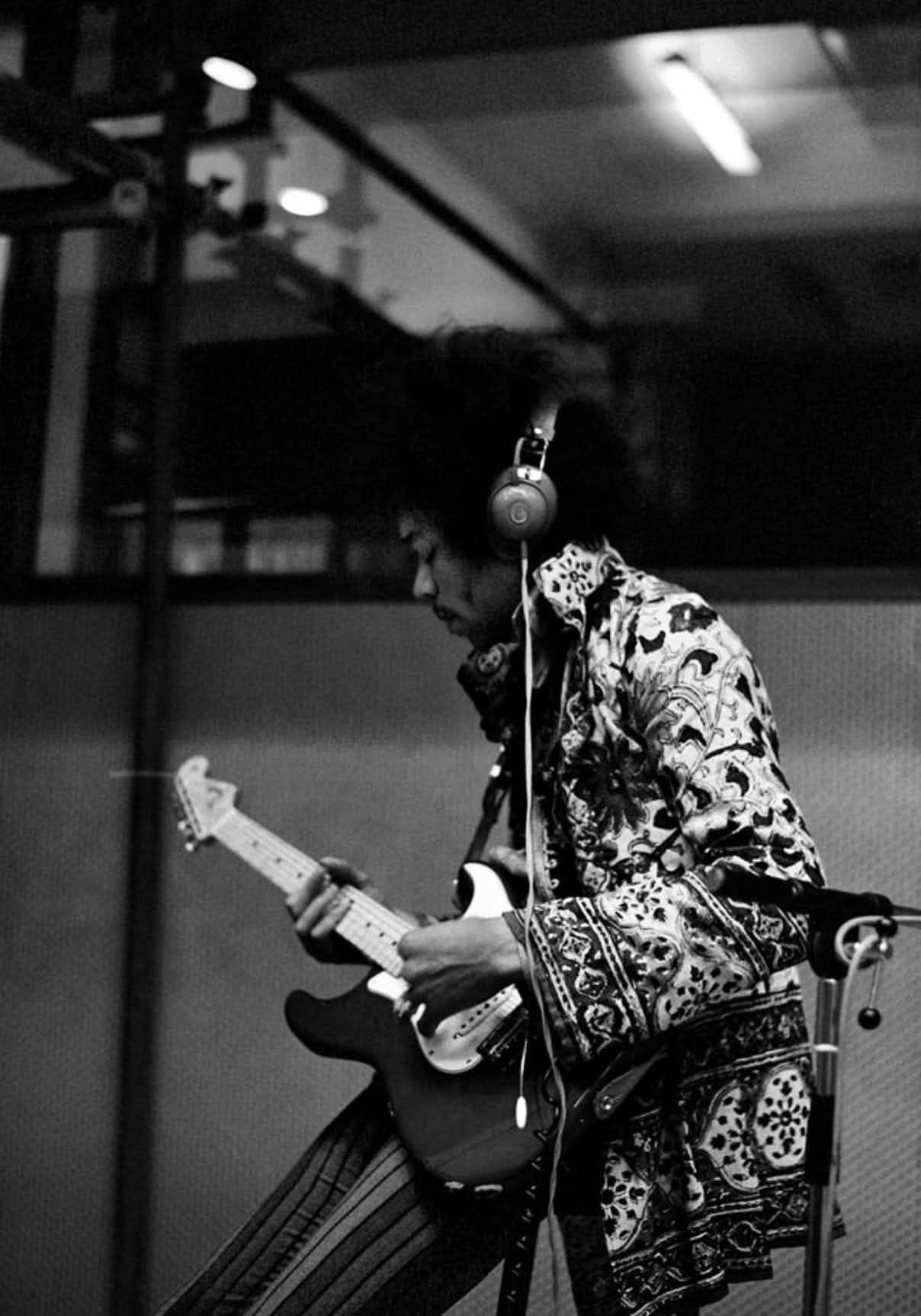 Jimi Hendrix in the studio, 1969
