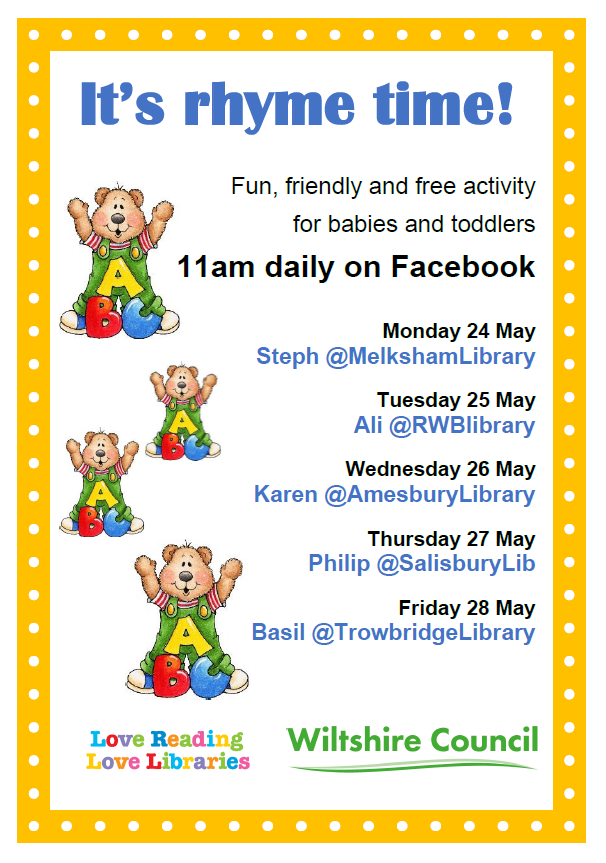 Here is our schedule of Rhyme times for... - Amesbury Library