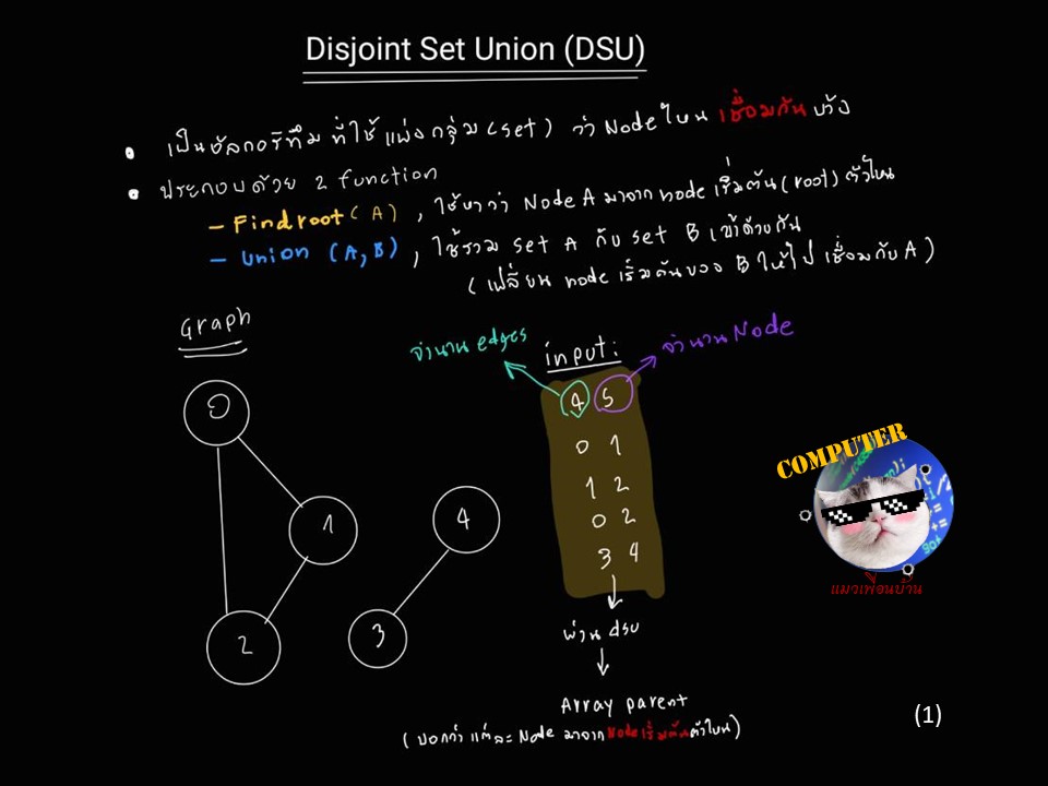 📢แจกสรุป Disjoint Union Set... - Computer by แมวเพื่อนบ้าน | Facebook