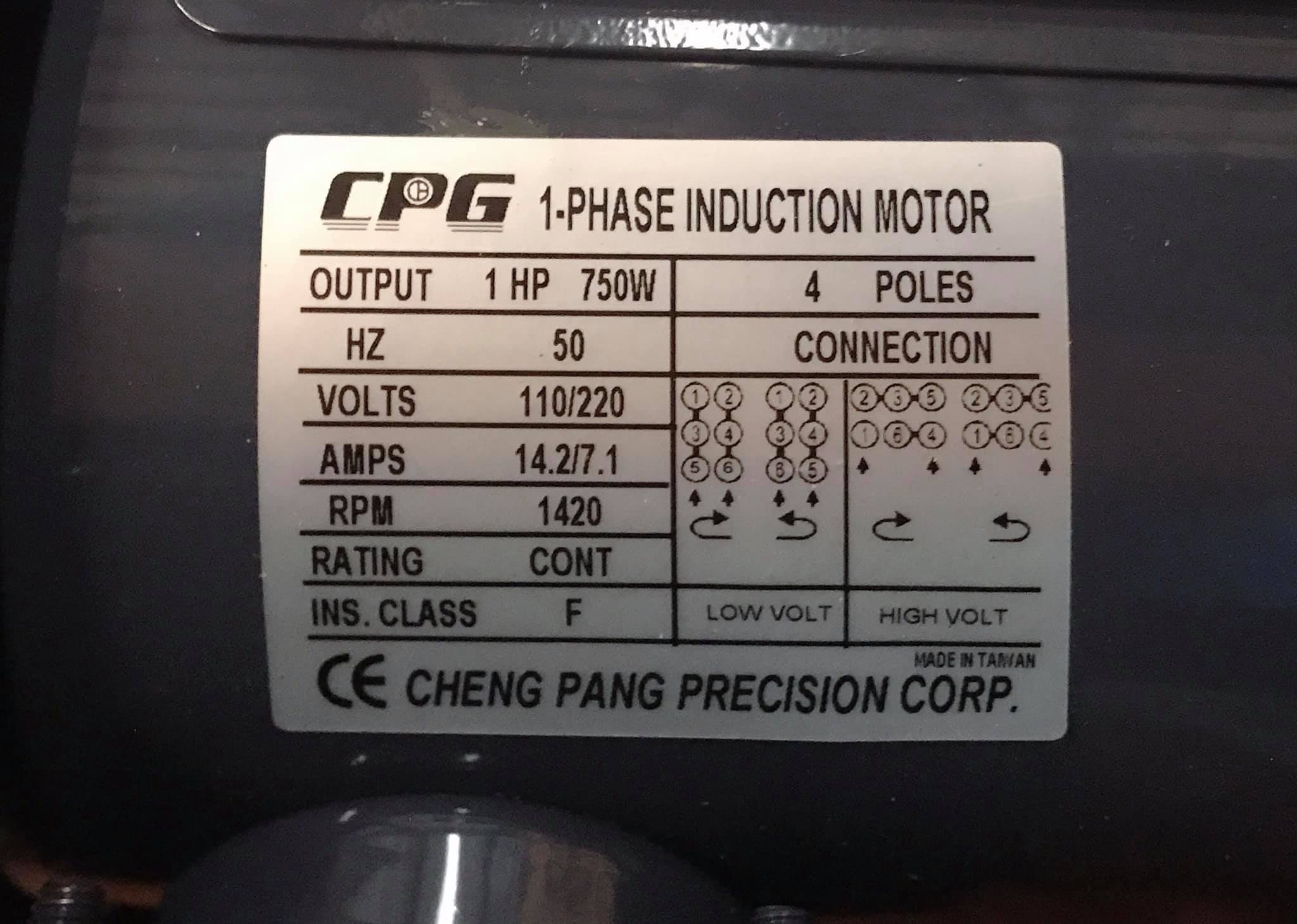 Wut Gear Motor - “CPG” Gear Motor. 110/220โวลต์ 1เฟส...