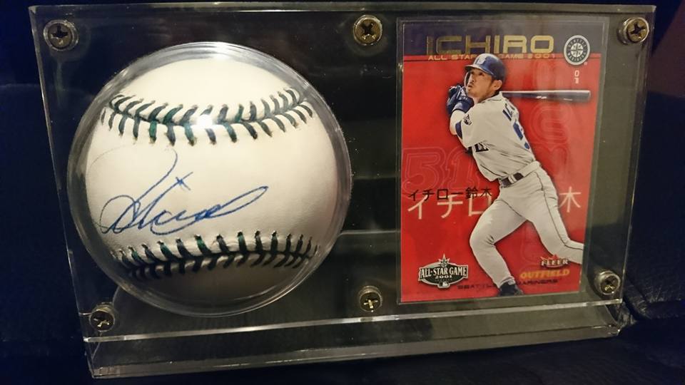 Ichiro's last MLB game ever is captured on this 1/1 autograph card