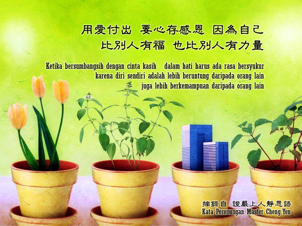 靜思語 - 用愛付出，要心存感恩； 因為自己比別人有福，也比別人有力量。 ~摘錄自證嚴上人靜思語~ When... | Facebook