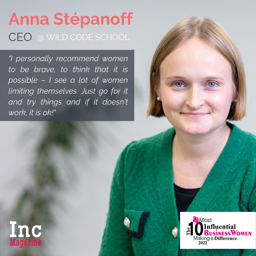 Wild Code School France - Anna Stépanoff parmi les 10 #businesswomen ...