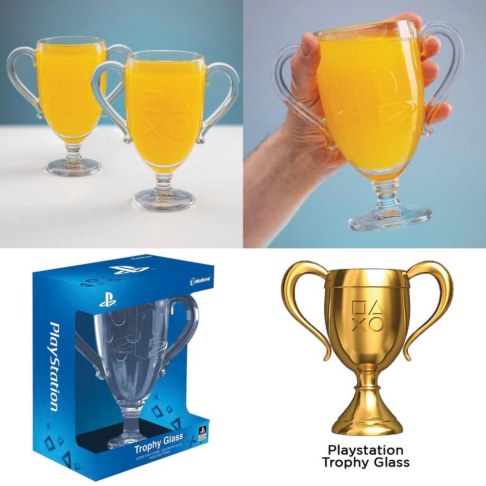 Playstation Trophy Glass Enjoy your next mid-game drinks break in