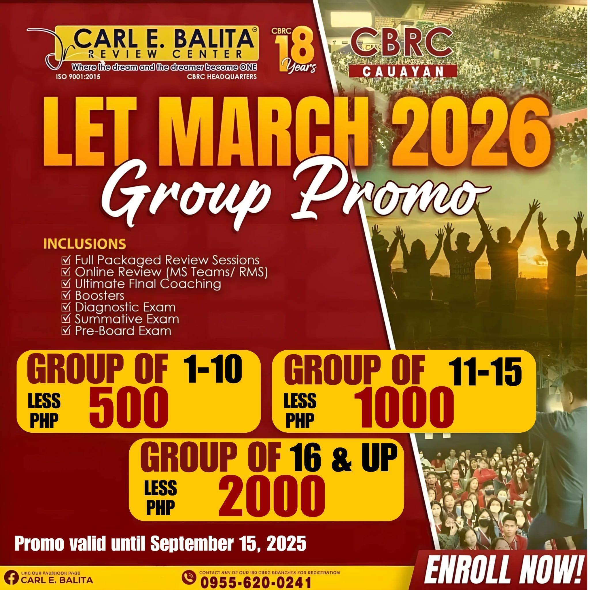 📣Calling ALL LET March 2026... - Cbrc Cauayan - Isabela | Facebook