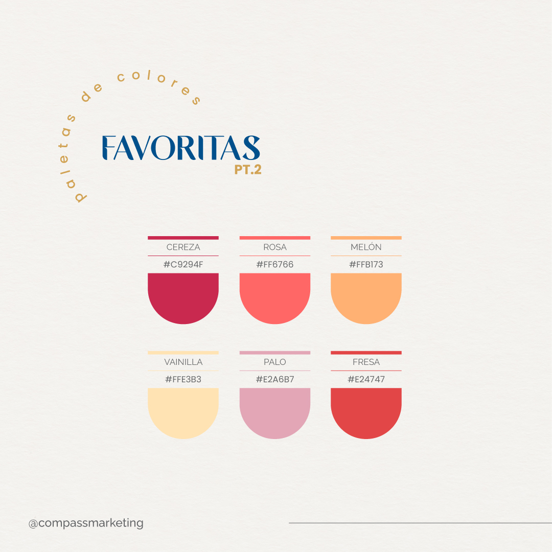 Compass Marketing - Paleta de colores parte 2 ️ Amamos estos colores ...