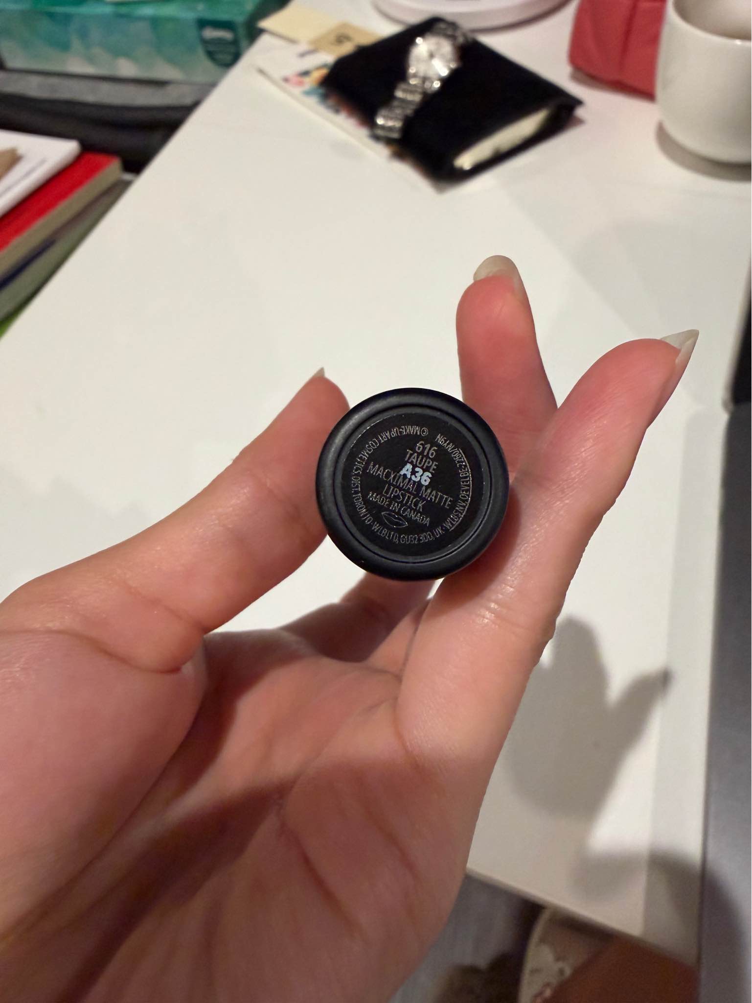 Authentic MAC Macximal Silky Matte Lipstick in the shade 616 Taupe