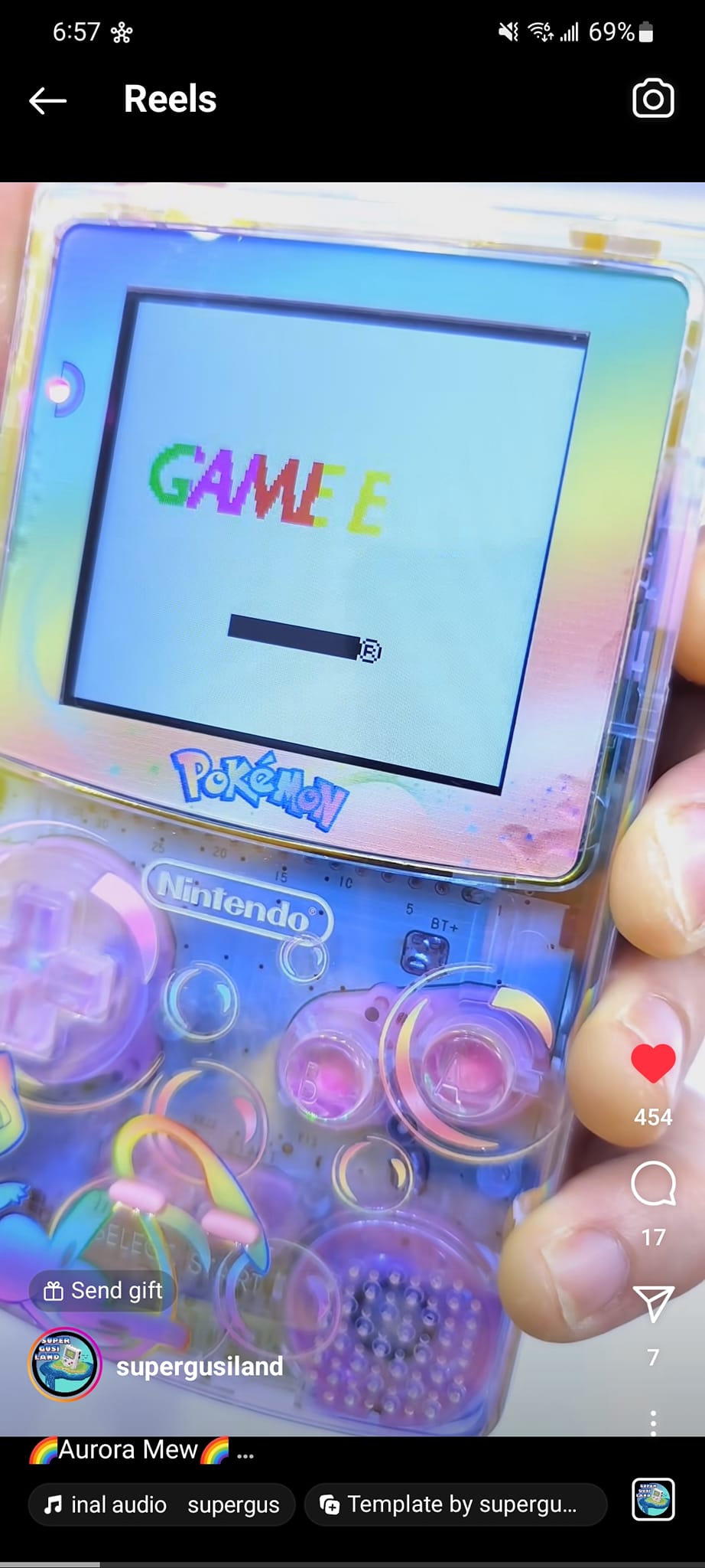Cool Clear For GBA SP Replacement Housing Shell Cover For Game Boy