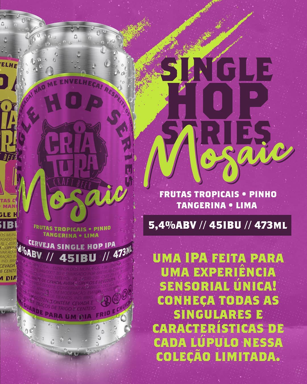 Cervejaria Criatura - A FAMÍLIA SINGLE HOP CRESCEU! Com mais cervejas ...