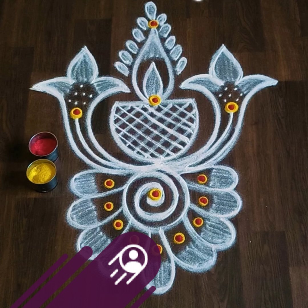 3*1 Easy and simple rangoli designs 🌺#rangoli | Swathi-rangoli Rangoli