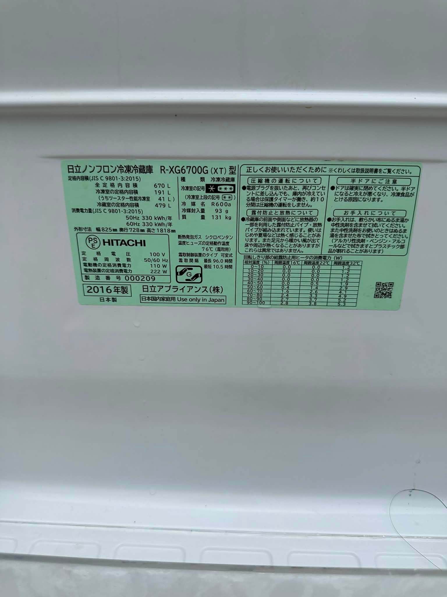 嚴 華 670 消滑電力量JISC 9801-3:201 -3:2015 50H3 日立ノ 日立