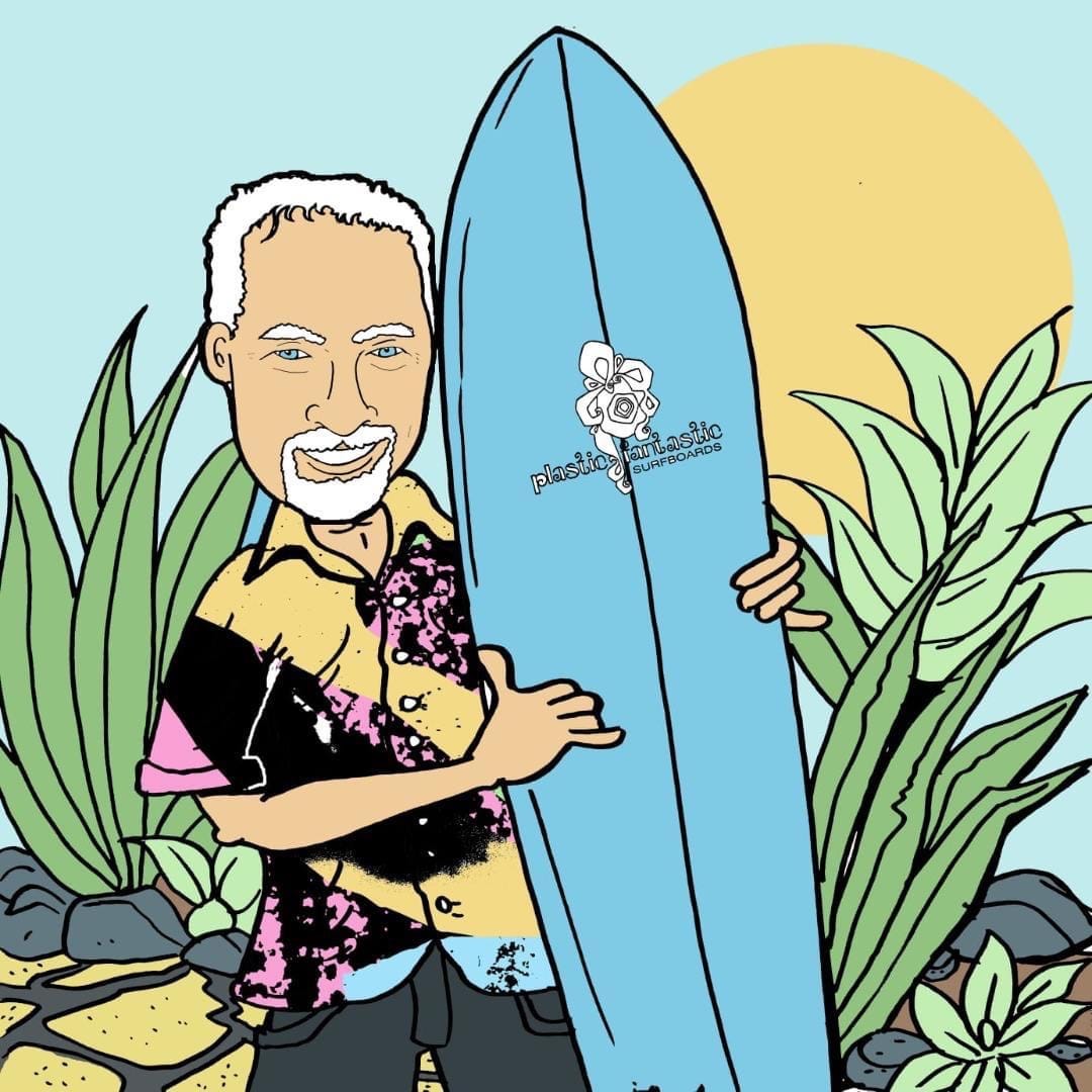 Owl Chapman handshaped surfboards at Plastic Fantastic