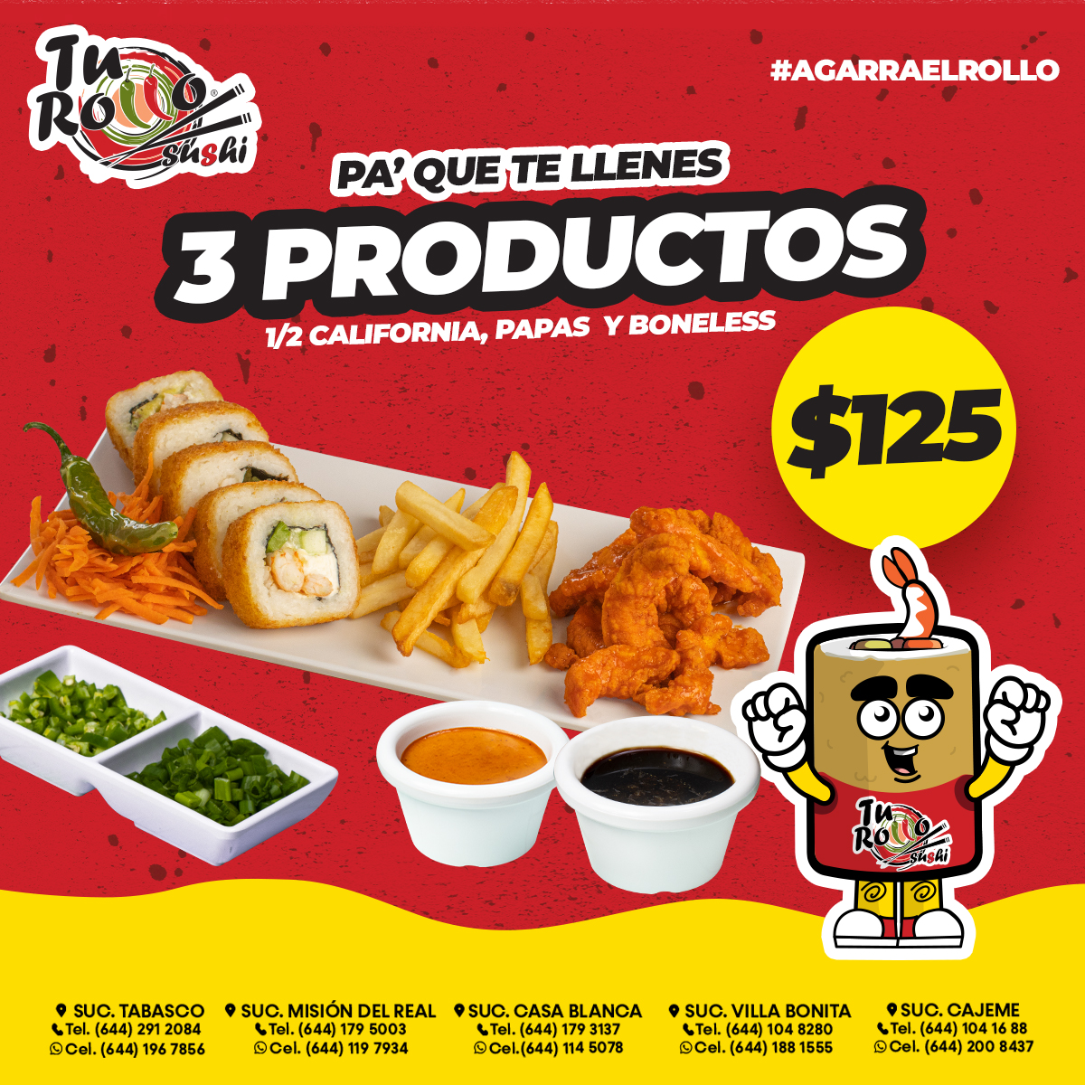 Tu Rollo Sushi - ¡Con este combo te llenas porque te... | Facebook