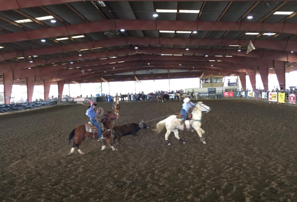 The final round of team roping is on... - CHSRA District 4