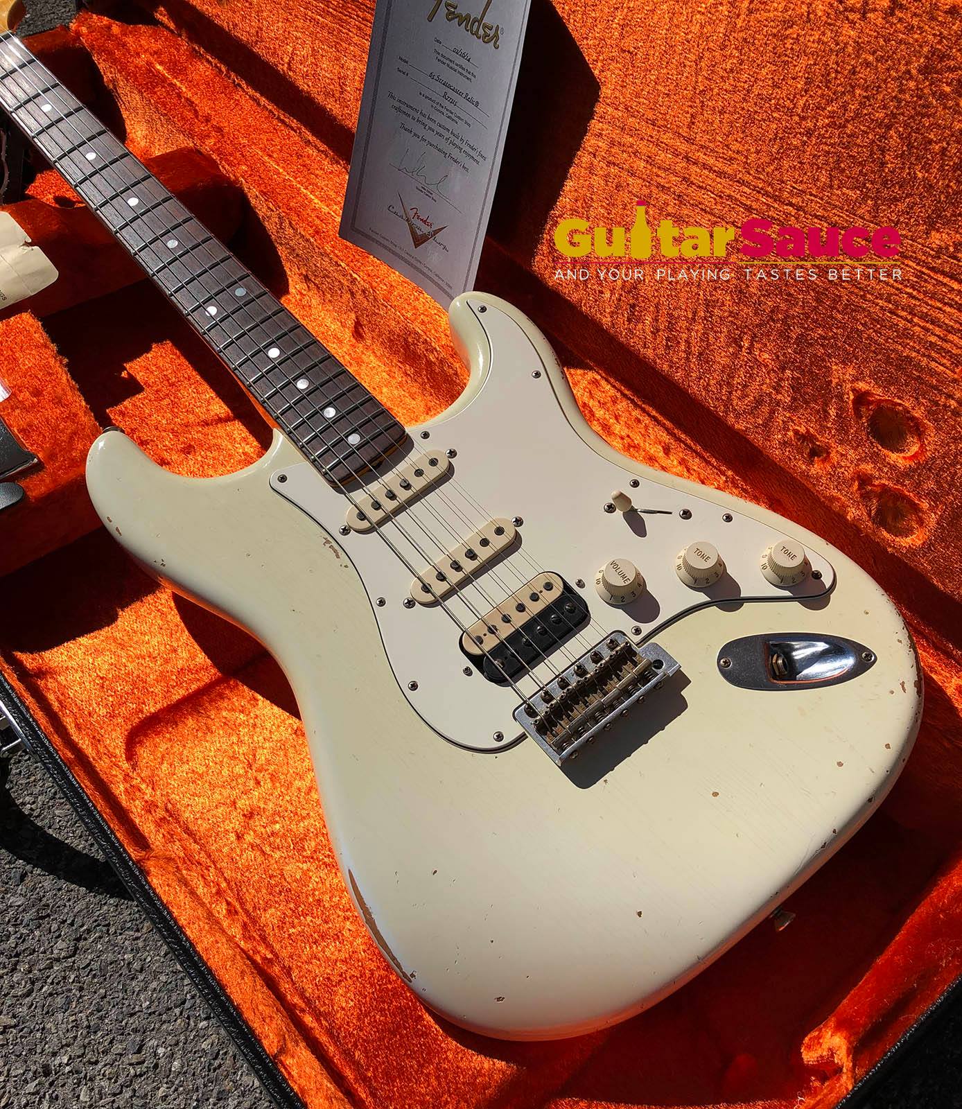 Fender Custom Shop Stratocaster 65 HSS Relic Olympic White