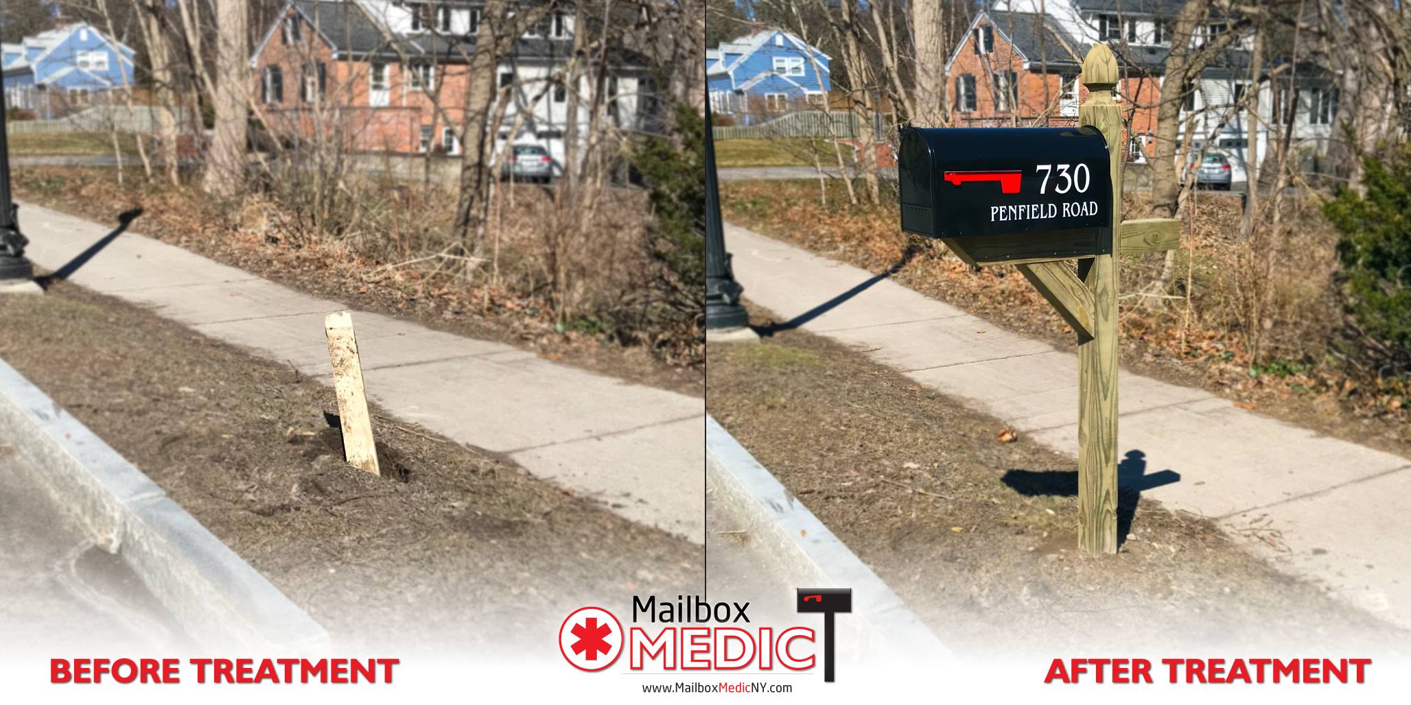 Mailbox Medic - Before / After - This mailbox was hit by a... | Facebook