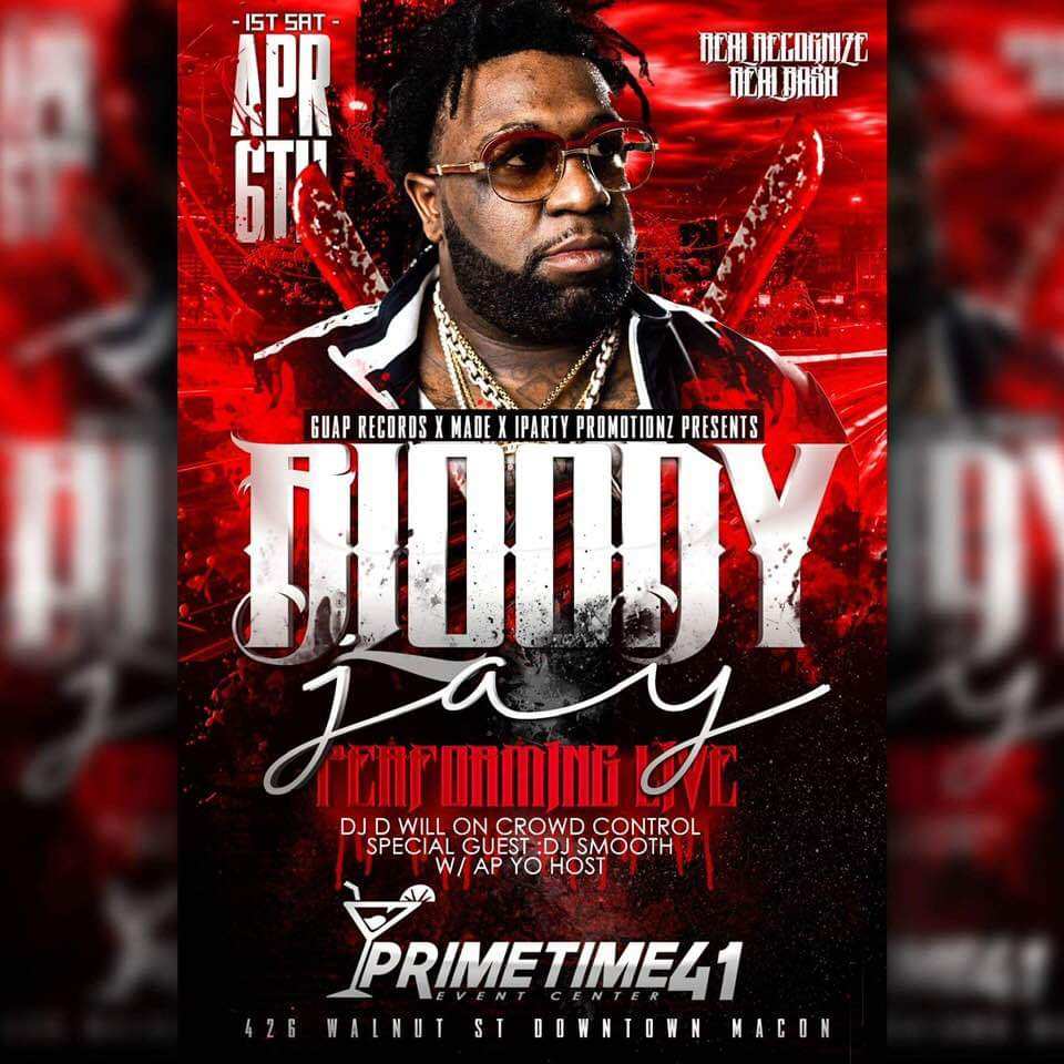 Bloody Jay Performing Live in Macon, GA April 6th!