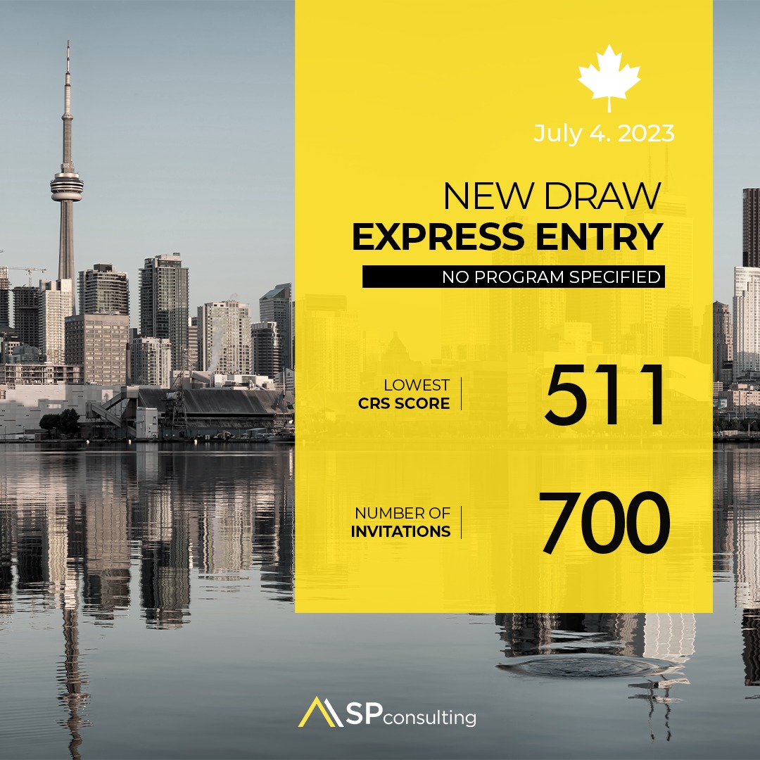 SP - 🏆 Express Entry draws (No Program Specified) held on July 4, 2023 ...
