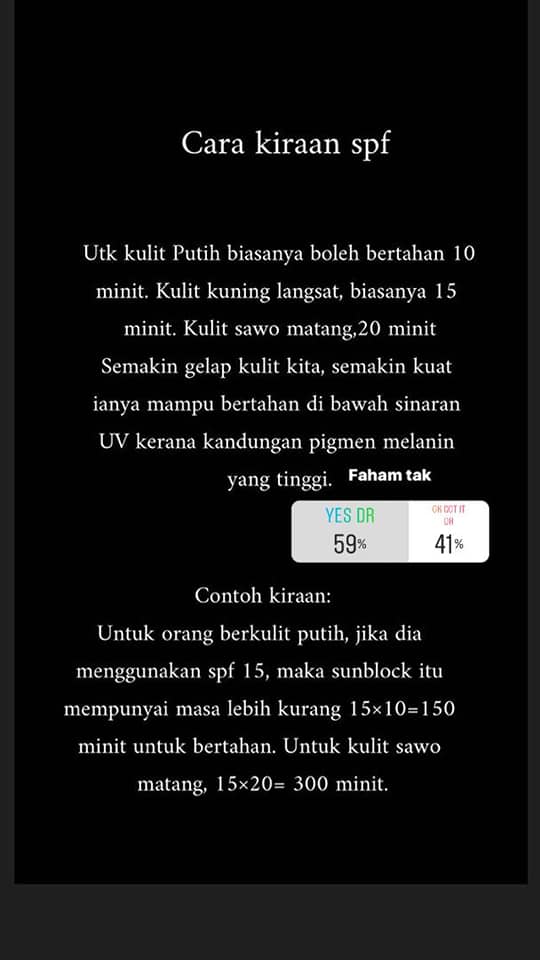 Mary Kay Lovers Cara Pengiraan Spf Untuk Kulit Masing Masing Facebook
