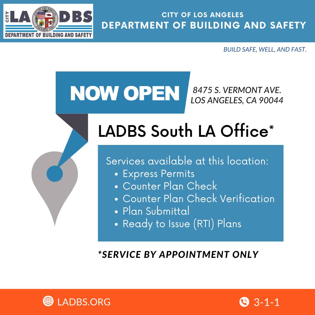 NOW OPEN!... - Los Angeles Department of Building and Safety | Facebook