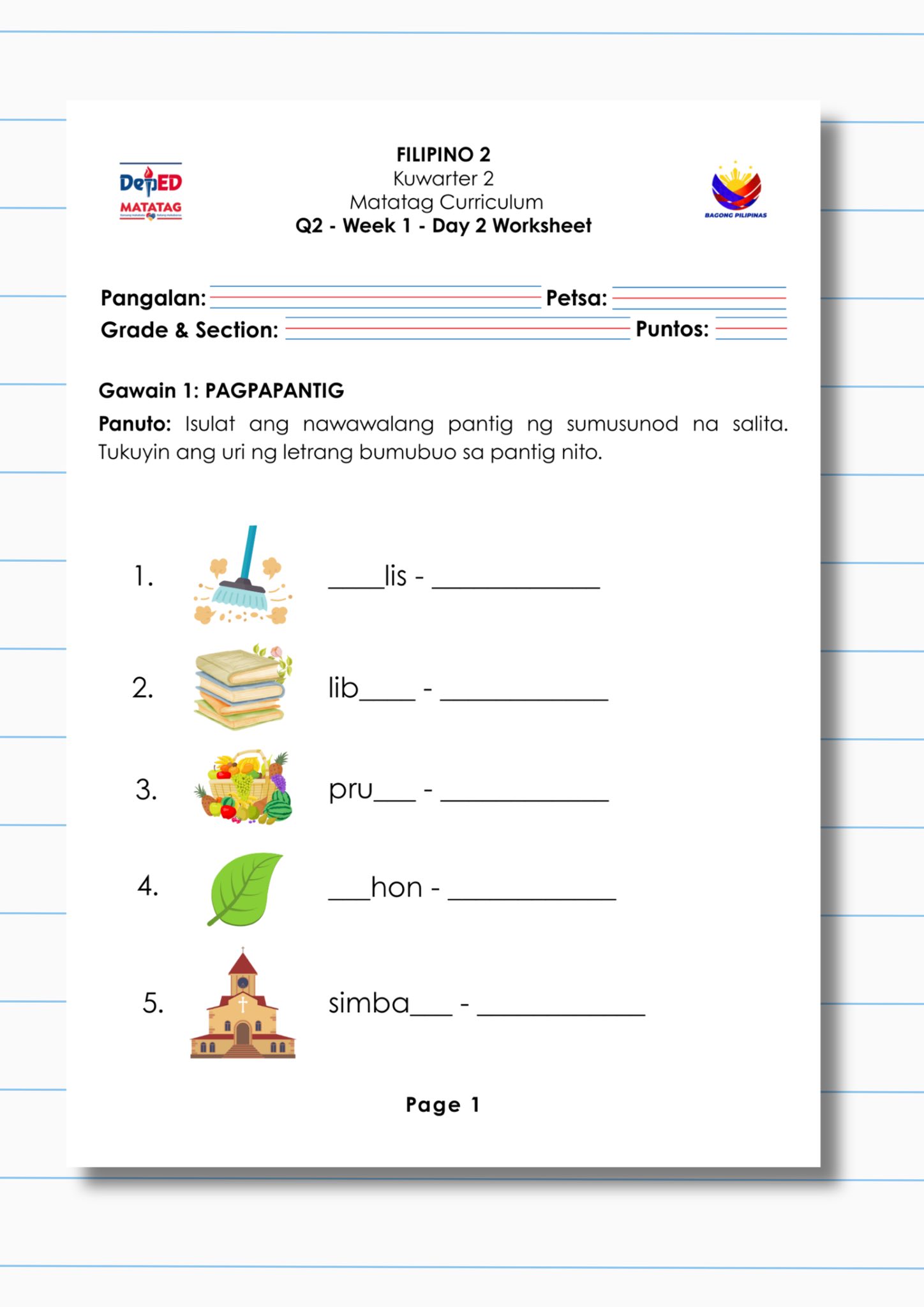 Deped Matatag Grade 2 Complete Files | Grade 2 - Daily Worksheets and ...