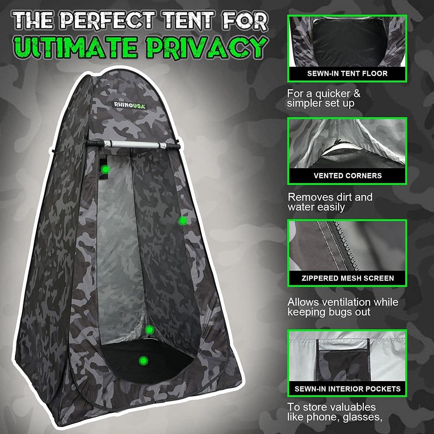 camo pop up tent Introducing our Pop-Up Tent. 💥 Shop now only on Amazon: https://amzn.to/3nKGR9U From overlanding and camping to beach trips and festivals, this is the quick solution to your privacy needs. No tools The zippered door ensures Farbe:Schwarz mit beigen Streifen Baumwoll-Trikot-Handschuhe Anleitung Camping Gut Kalberschnacke in