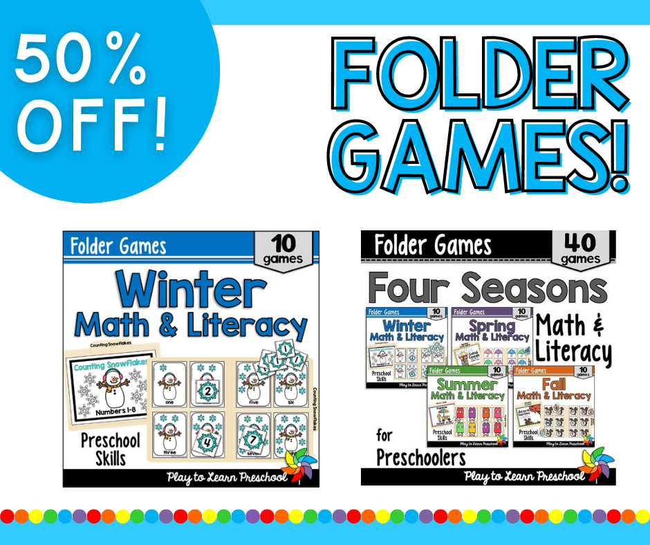 These NEW Winter Folder Games... - Play to Learn Preschool
