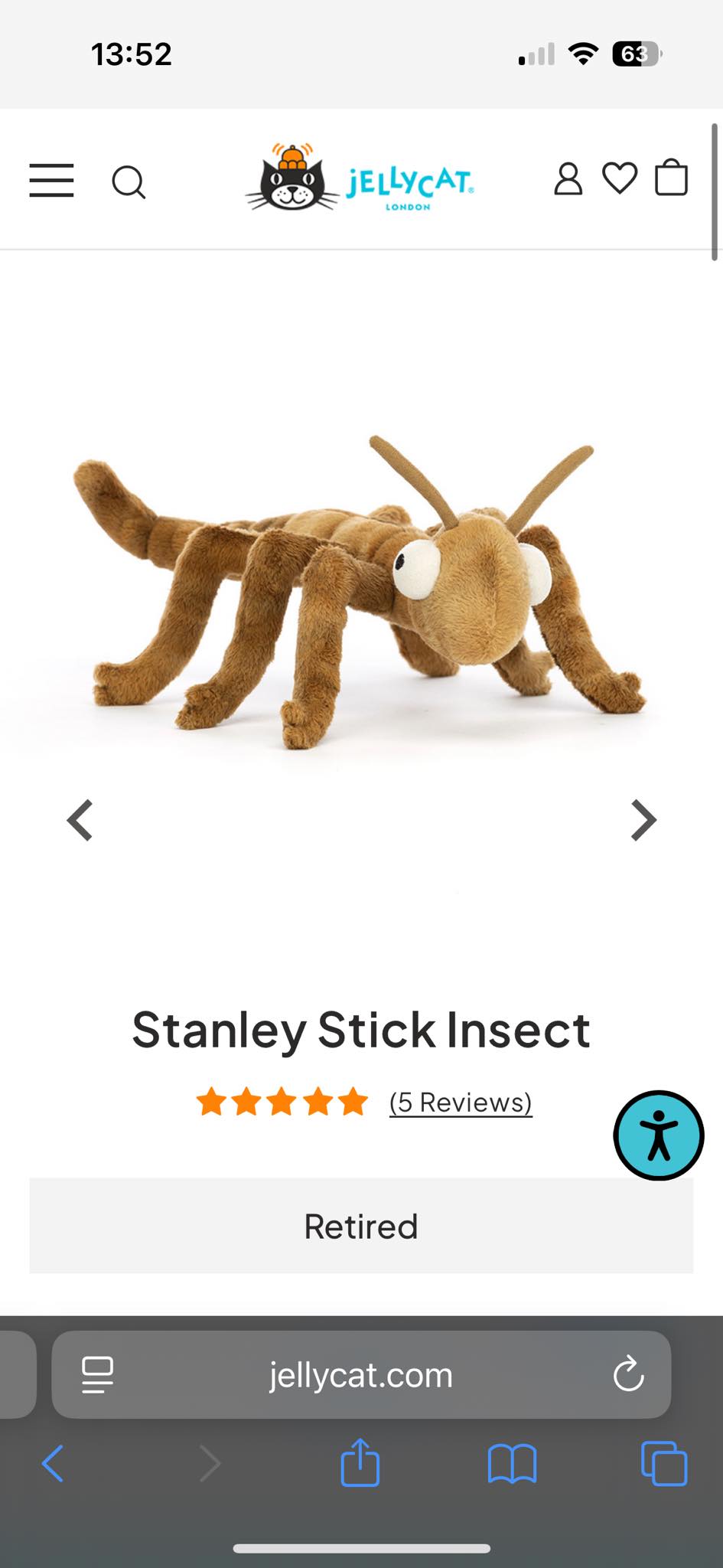 Where to find Jellycat Stanley Stick Insect plush toy