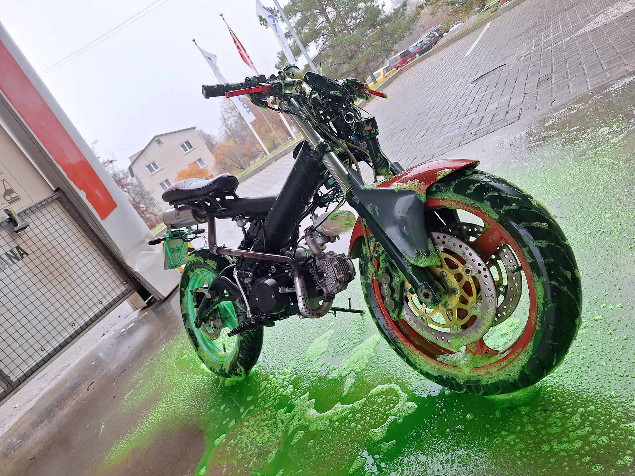 Sachs Madass with Kawasaki Ninja ZX9R front fork