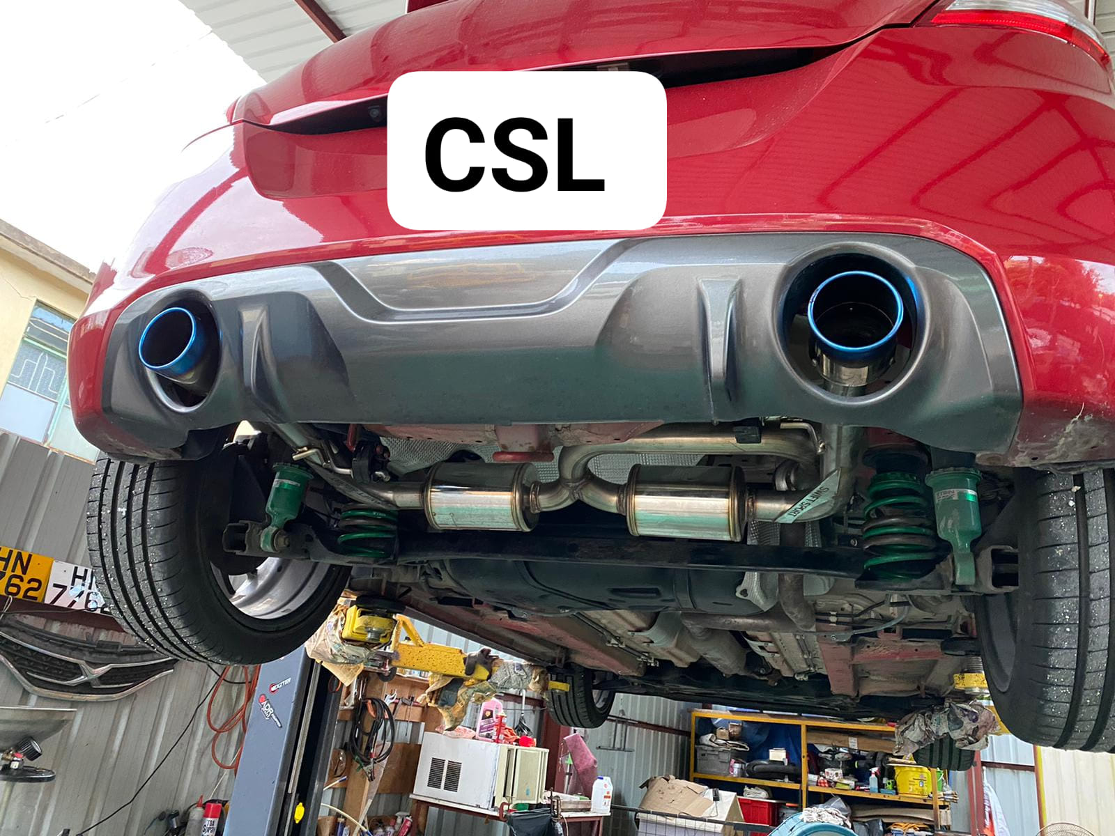 CSL Motor Shop - 呢架辣椒仔。 話黎做改裝喎😂😂 安裝尾鼓。 CSL Motor...