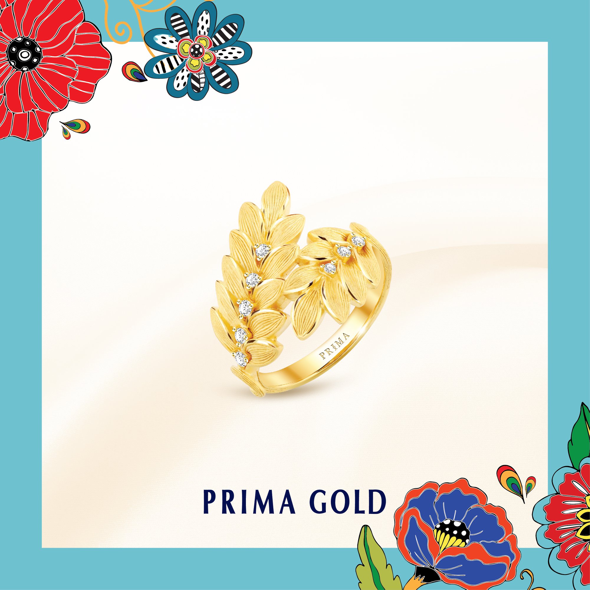 Prima Thailand - Victorina แหวนทองคำประดับเพชร ถ่ายทอดความสวยงามของใบ ...