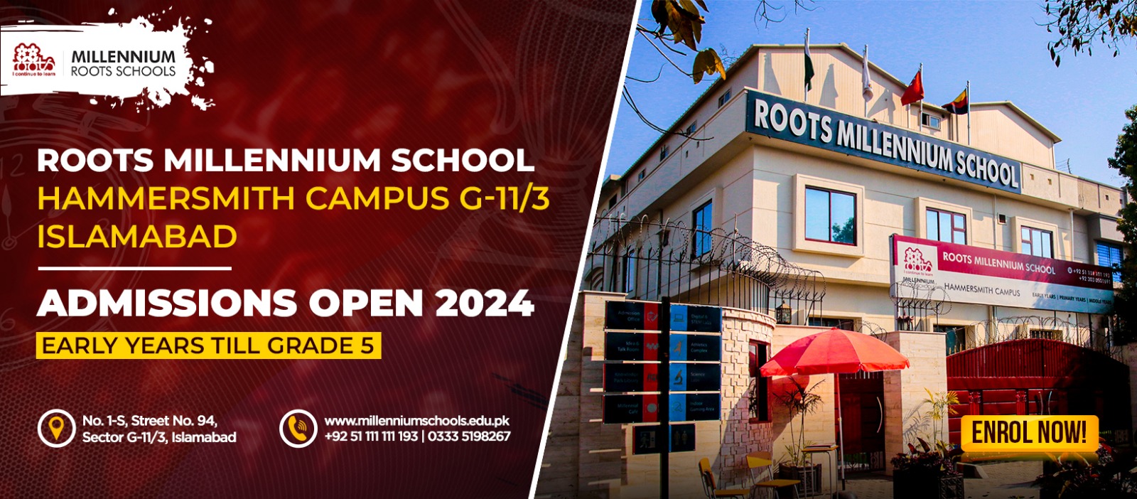 Roots Millennium School, Hammersmith Campus, G-11, Islamabad