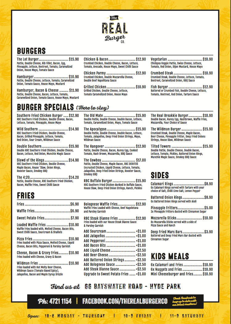 We've simplified how to find our... - The Real Burger Co.