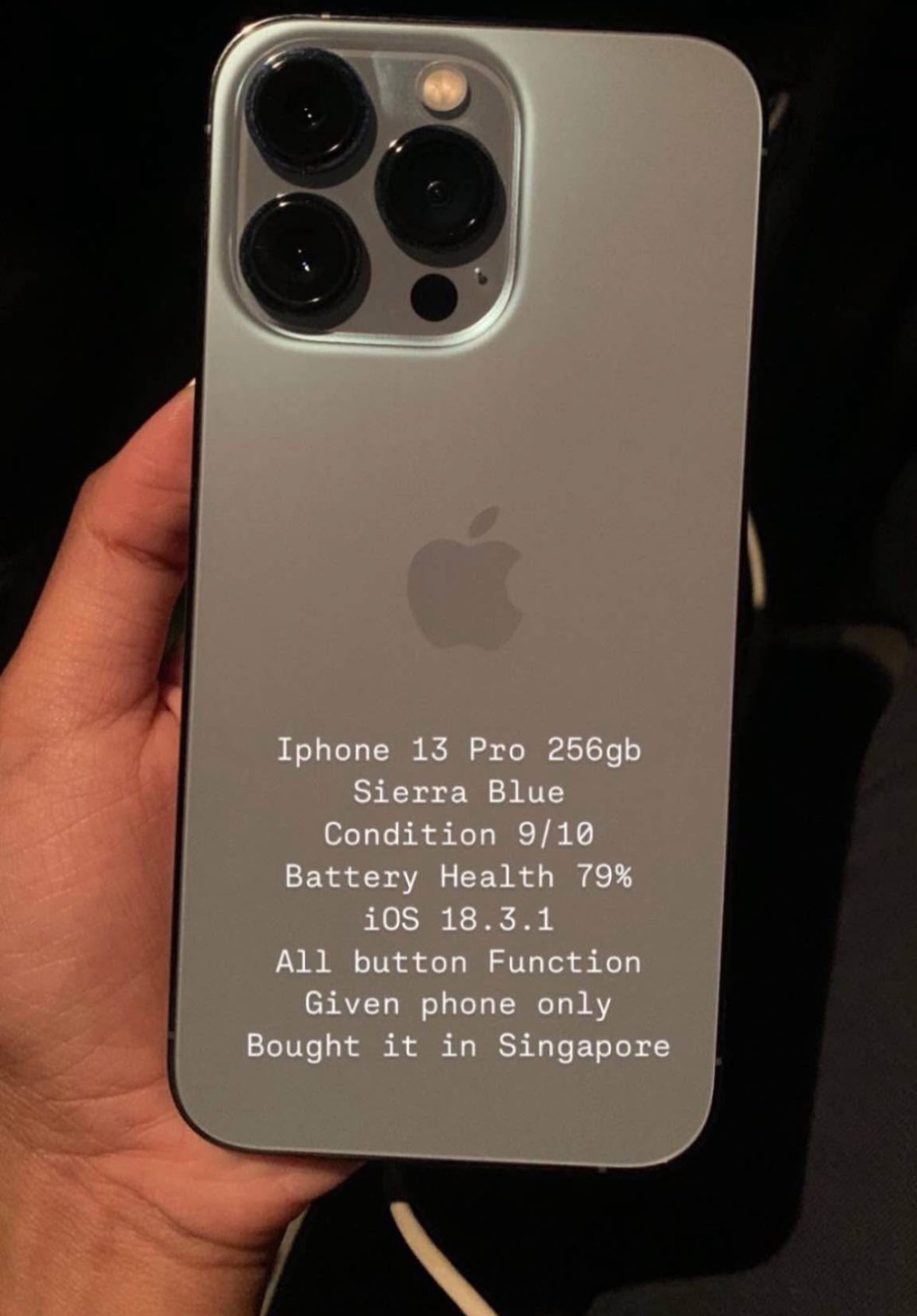 Iphone 13 Pro/256GB/75%Battery/ 320$