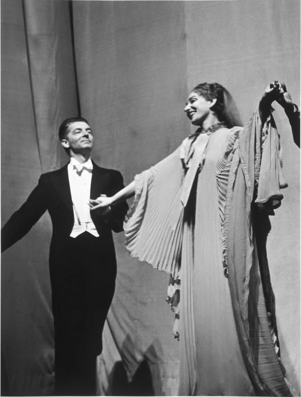 Herbert von Karajan and Maria Callas at Vienna State Opera