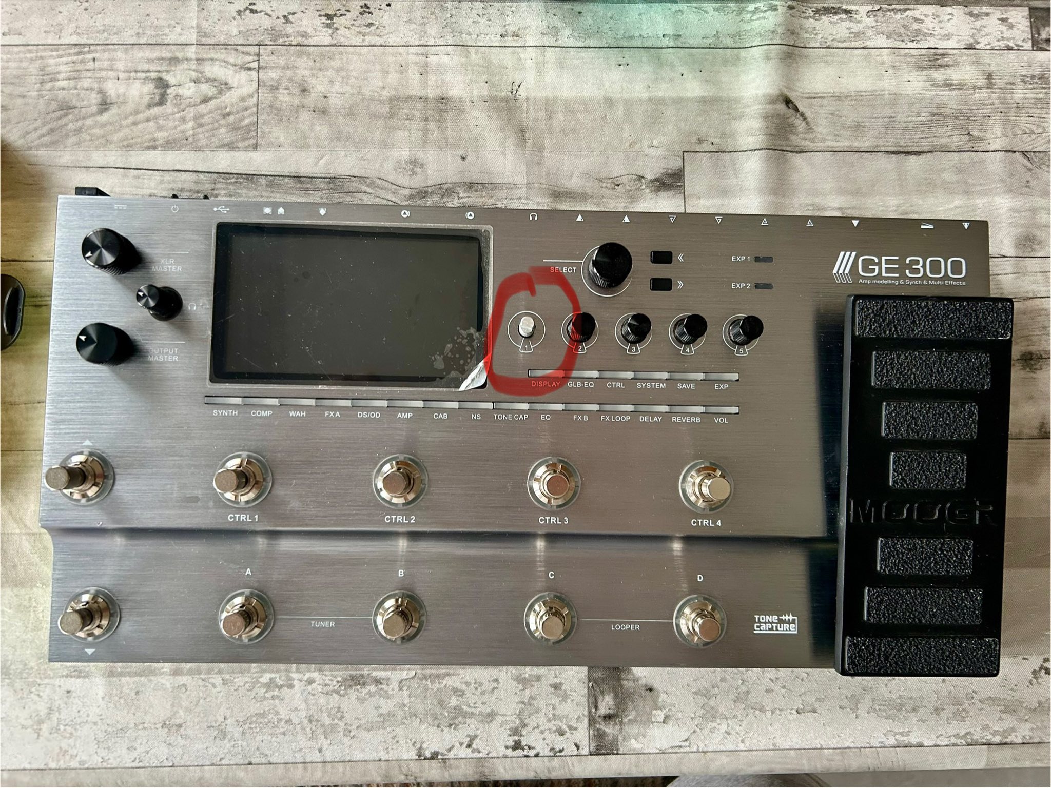 GE300 left rotary knob not working, seeking part number or fix