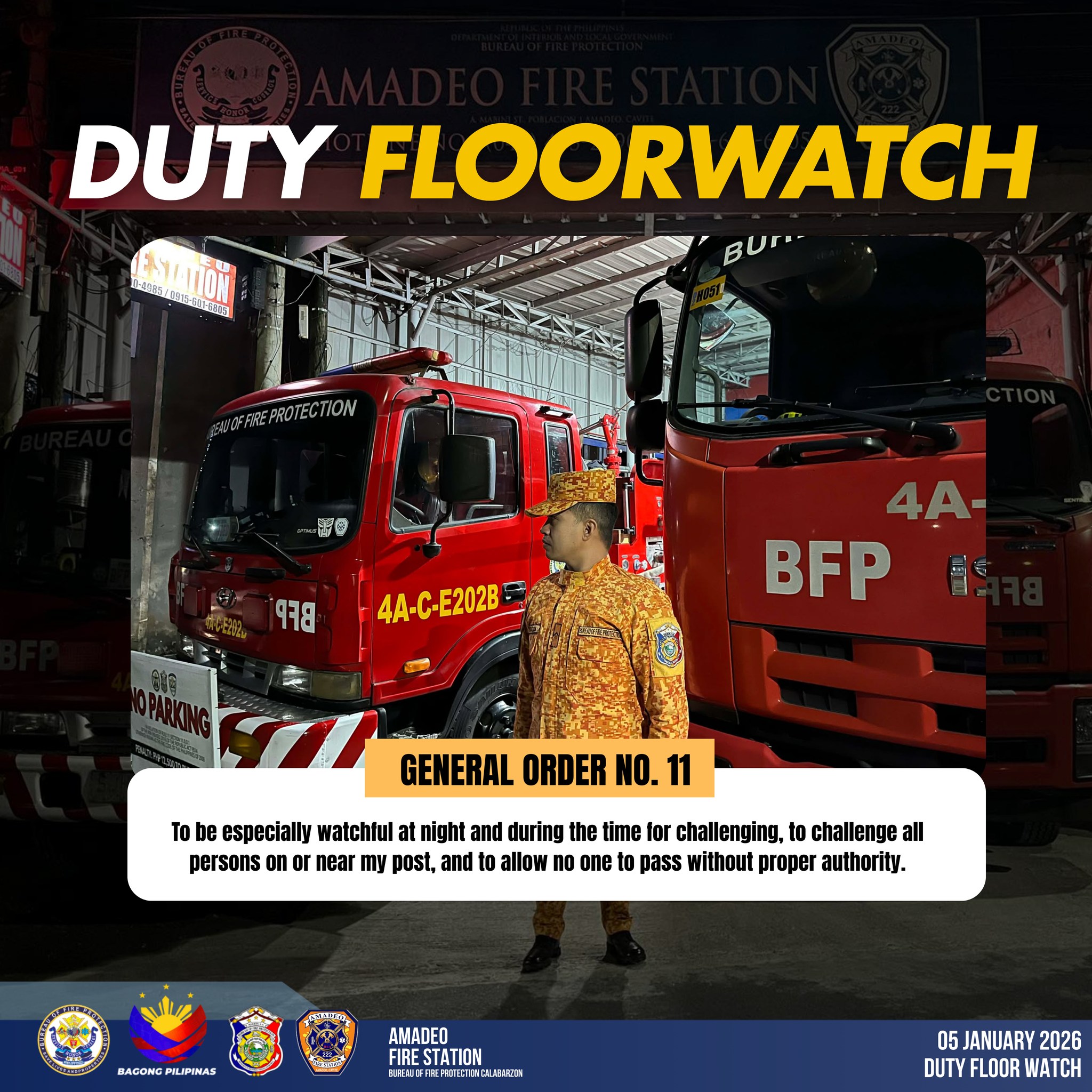 Bfp Amadeo FS - 05 January 2026 𝐈𝐍 𝐏𝐇𝐎𝐓𝐎 I Under the leadership of ...