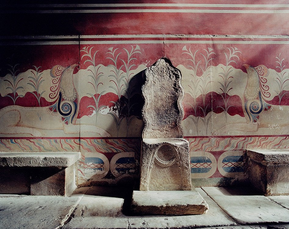 Arkeofili - Knossos Sarayı’nın taht odası rekonstrüksiyonu. MÖ 15 ...