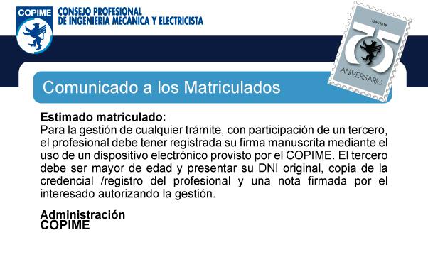 COPIME - -AUTORIZACIÓN A TERCEROS- Para más información y descargar ...