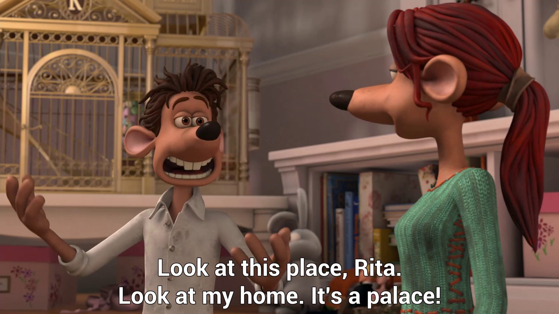 Flushed Away Roddy And Rita Kiss