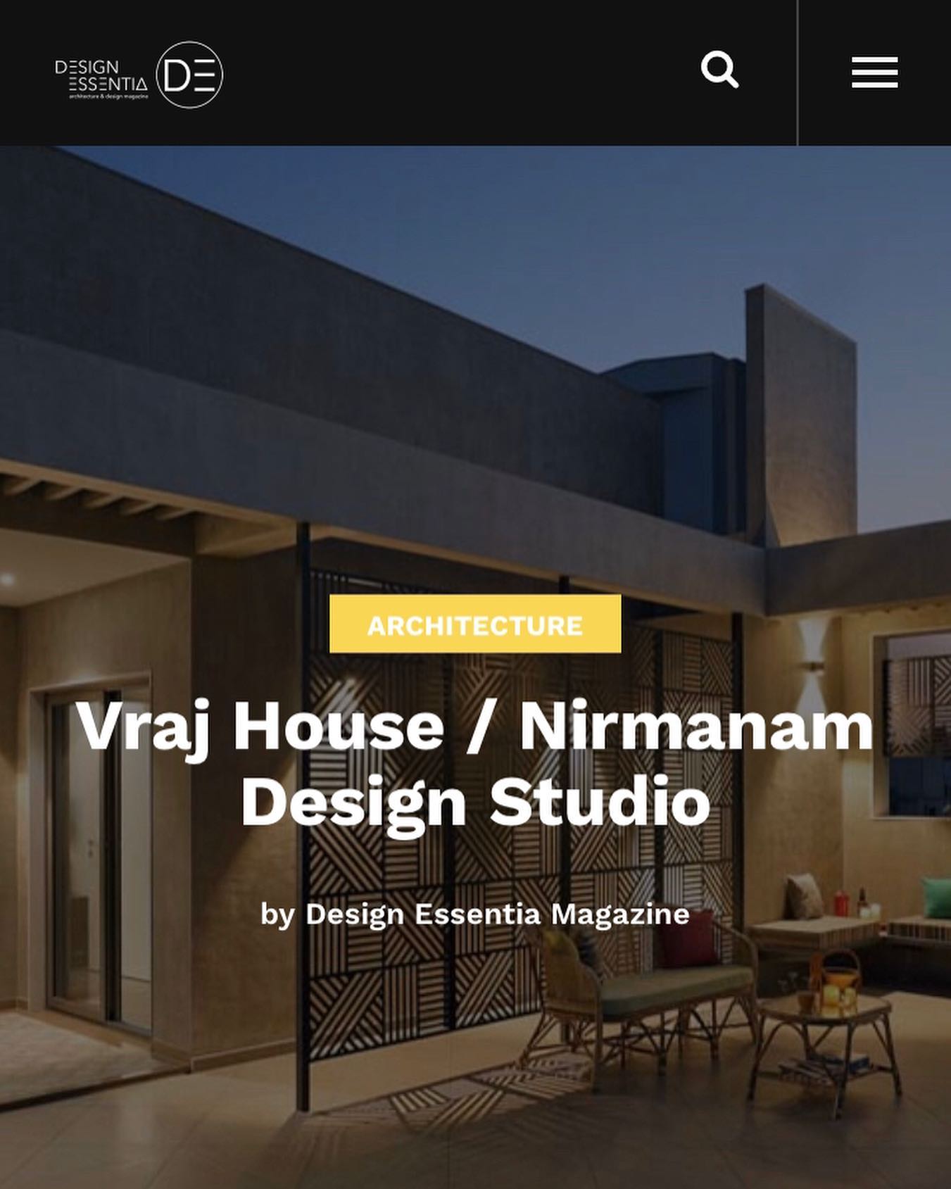 //The VRAJ House - an ethnic... - Design Essentia Magazine | Facebook
