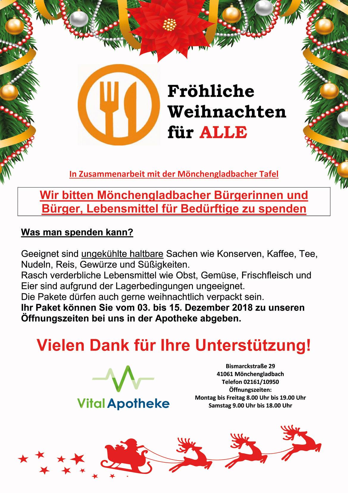 Frohliche Weihnachten Fur Alle Wir Vital Apotheke