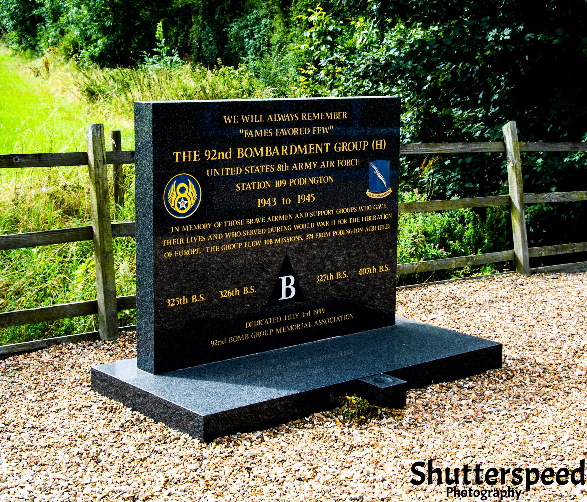 Shutterspeed Film and Media - RAF Podington / 92nd Bomb Group Memorial ...