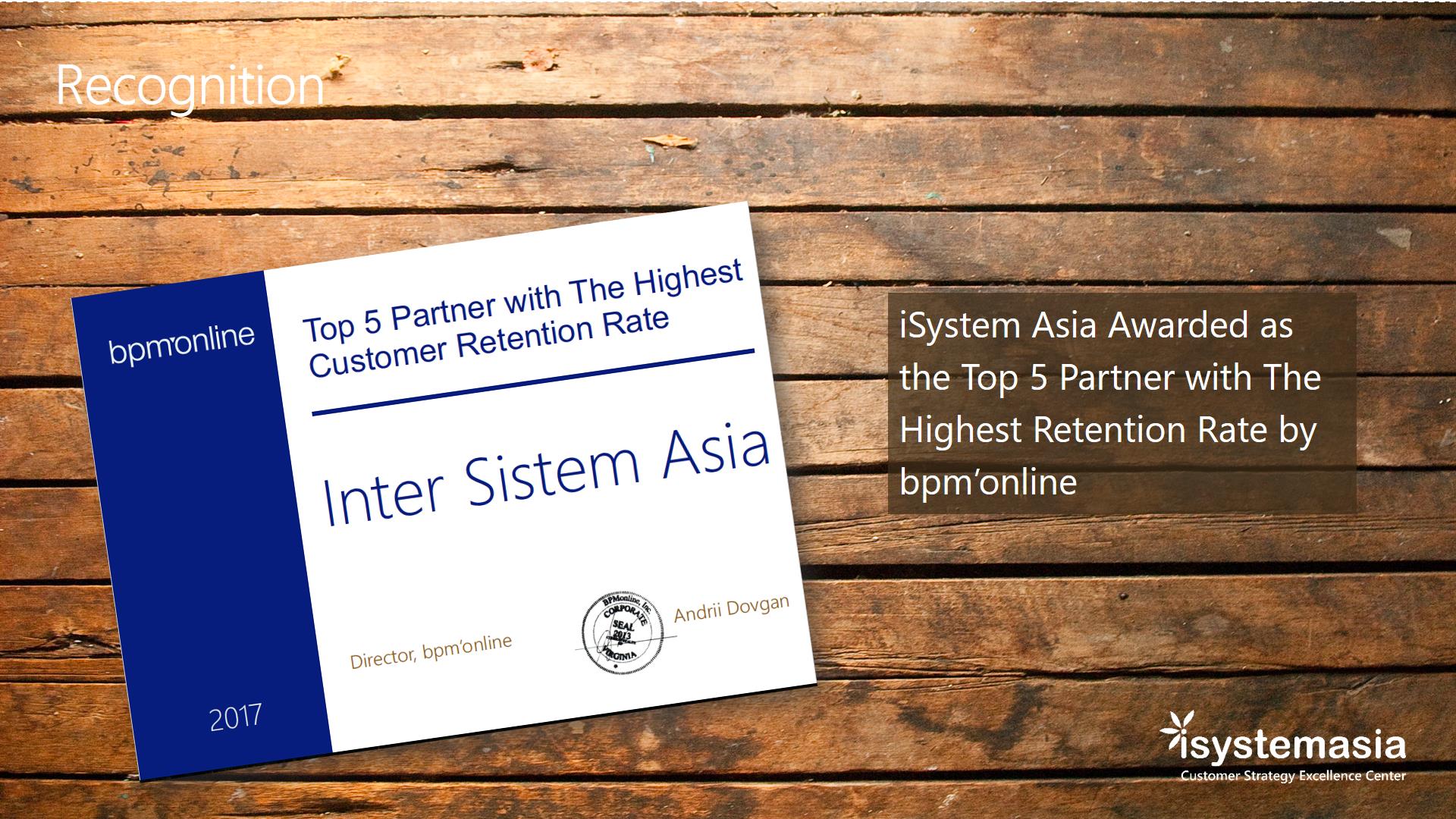iSystem Asia - iSystem Asia Awarded as the Top 5 Partner... | Facebook