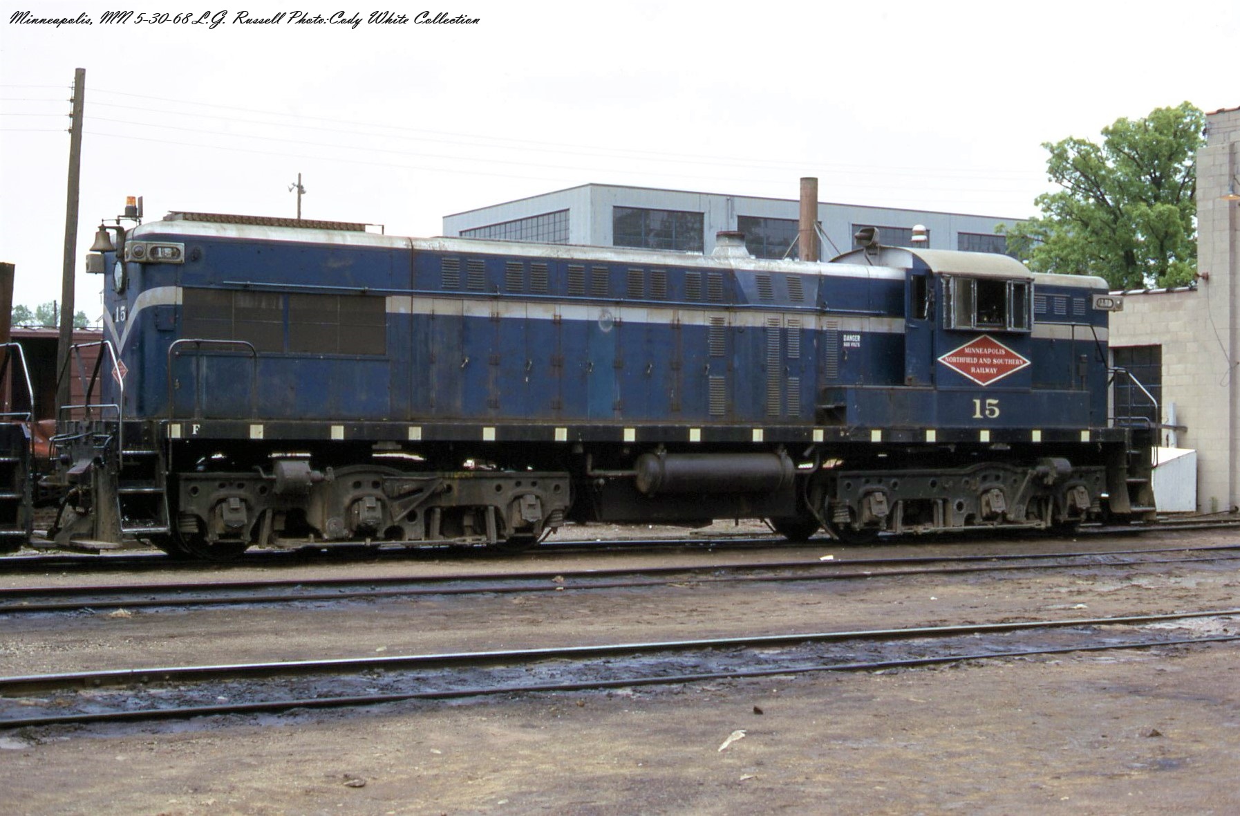 Minneapolis Northfield and Southern locomotive 15 in Golden Valley, MN